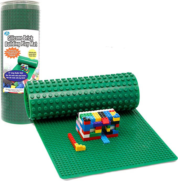 SCS Direct Brick Building Blocks Silicone Playmat - 32